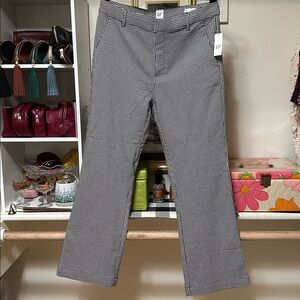 Gap High Rise Kick Fit Houndstooth Pants size 12